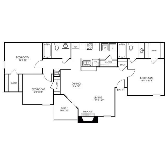 C1 Renovated 2092 floor plan